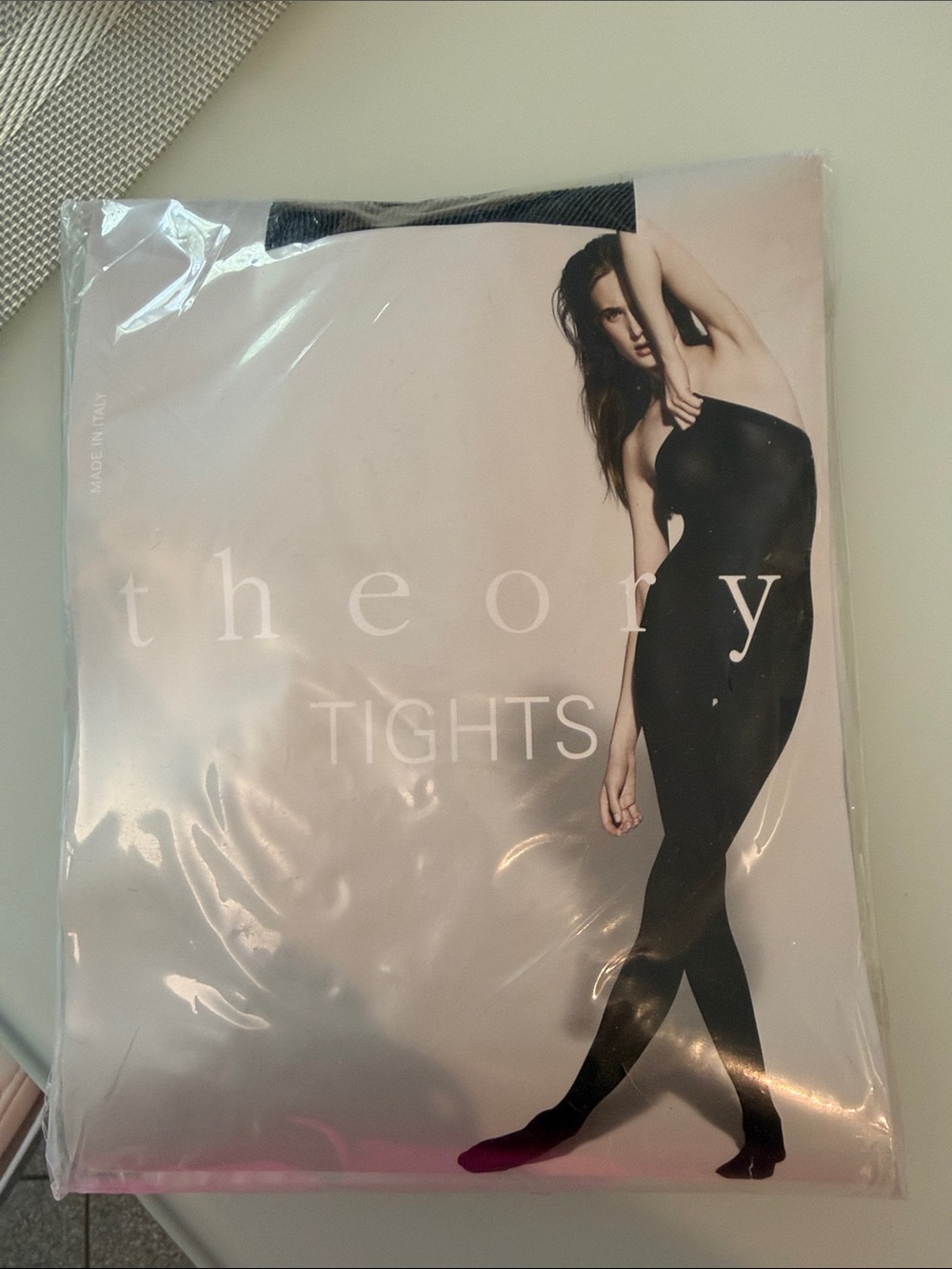 NEW Theory Camilla Micro Modal Charcoal Heather Opaque Tights - P/S NEW